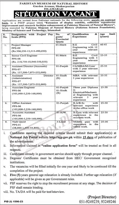 Ministry of Science and Technology MOST Jobs 2023 New Advertisement